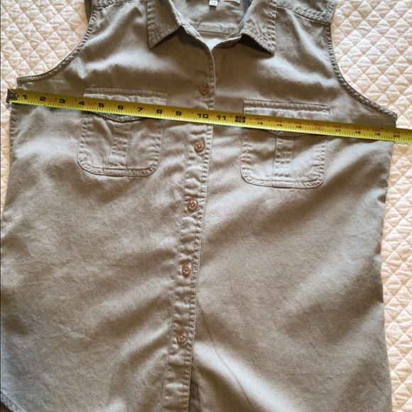 🍁 Columbia Sleeveless Button Down Cotton - Med - Picture 8 of 10